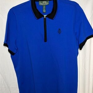 Lauren by Ralph Lauren , Lauren Active, Royal Blue Polo with Black Accent. Sz 1x
